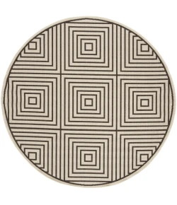 Safavieh Linden  Natural / Brown LND123 6 ft. 7 in. X 6 ft. 7 in. Round Rug