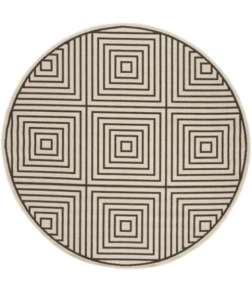 Safavieh Linden  Natural / Brown LND123 6 ft. 7 in. X 6 ft. 7 in. Round Rug