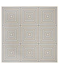 Safavieh Linden  Cream / Blue LND123 6 ft. 7 in. X 6 ft. 7 in. Square Rug