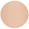 Safavieh Linden  Cream / Rust LND123 6 ft. 7 in. X 6 ft. 7 in. Round Rug
