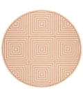 Safavieh Linden  Cream / Rust LND123 6 ft. 7 in. X 6 ft. 7 in. Round Rug