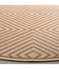 Safavieh Linden  Cream / Rust LND123 6 ft. 7 in. X 6 ft. 7 in. Round Rug