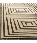Safavieh Linden  Creme / Brown LND123 6 ft. 7 in. X 6 ft. 7 in. Round Rug