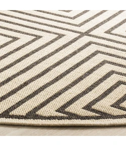Safavieh Linden  Creme / Brown LND123 6 ft. 7 in. X 6 ft. 7 in. Round Rug