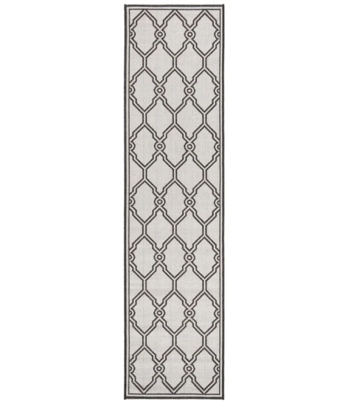 Safavieh Linden  Light Grey / Charcoal LND124 2 ft. 2 in. X 8 ft. Runner Rug