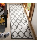 Safavieh Linden  Light Grey / Charcoal LND124 2 ft. 2 in. X 8 ft. Runner Rug