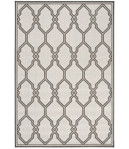 Safavieh Linden  Light Grey / Charcoal LND124 4 ft. X 6 ft. Rectangle Rug