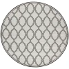Safavieh Linden  Light Grey / Charcoal LND124 6 ft. 7 in. X 6 ft. 7 in. Round Rug