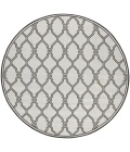 Safavieh Linden  Light Grey / Charcoal LND124 6 ft. 7 in. X 6 ft. 7 in. Round Rug