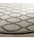 Safavieh Linden  Light Grey / Charcoal LND124 6 ft. 7 in. X 6 ft. 7 in. Round Rug