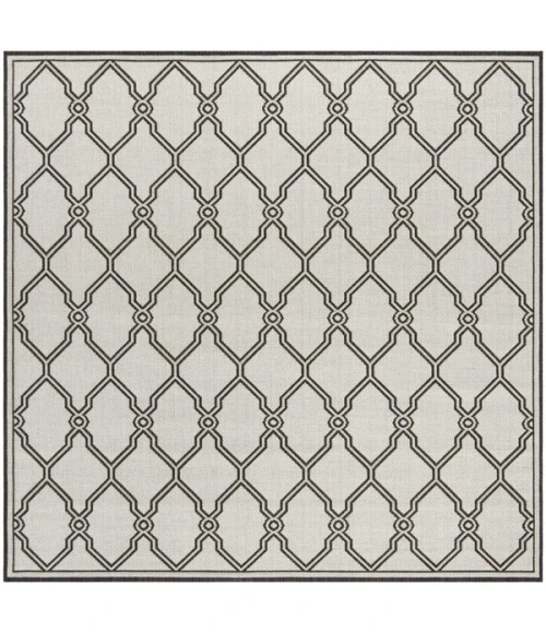 Safavieh Linden  Light Grey / Charcoal LND124 6 ft. 7 in. X 6 ft. 7 in. Square Rug