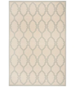 Safavieh Linden  Cream / Aqua LND124 4 ft. X 6 ft. Rectangle Rug