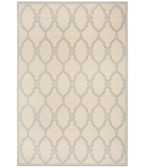 Safavieh Linden  Cream / Aqua LND124 4 ft. X 6 ft. Rectangle Rug