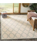 Safavieh Linden  Cream / Aqua LND124 6 ft. 7 in. X 6 ft. 7 in. Square Rug