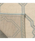 Safavieh Linden  Cream / Aqua LND124 6 ft. 7 in. X 6 ft. 7 in. Square Rug