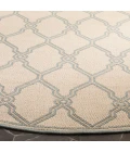 Safavieh Linden  Cream / Aqua LND124 6 ft. 7 in. X 6 ft. 7 in. Round Rug