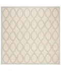 Safavieh Linden  Cream / Aqua LND124 6 ft. 7 in. X 6 ft. 7 in. Square Rug