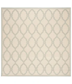 Safavieh Linden  Cream / Aqua LND124 6 ft. 7 in. X 6 ft. 7 in. Square Rug