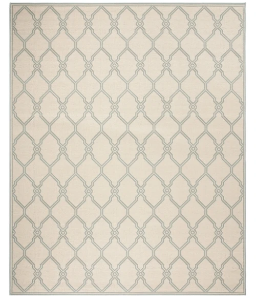 Safavieh Linden  Cream / Aqua LND124 9 ft. X 12 ft. Rectangle Rug
