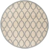 Safavieh Linden  Cream / Blue LND124 6 ft. 7 in. X 6 ft. 7 in. Round Rug