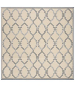 Safavieh Linden  Cream / Blue LND124 6 ft. 7 in. X 6 ft. 7 in. Square Rug