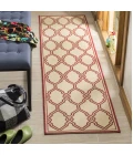 Safavieh Linden  Red / Creme LND124 2 ft. 2 in. X 8 ft. Runner Rug