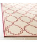 Safavieh Linden  Red / Creme LND124 6 ft. 7 in. X 6 ft. 7 in. Square Rug