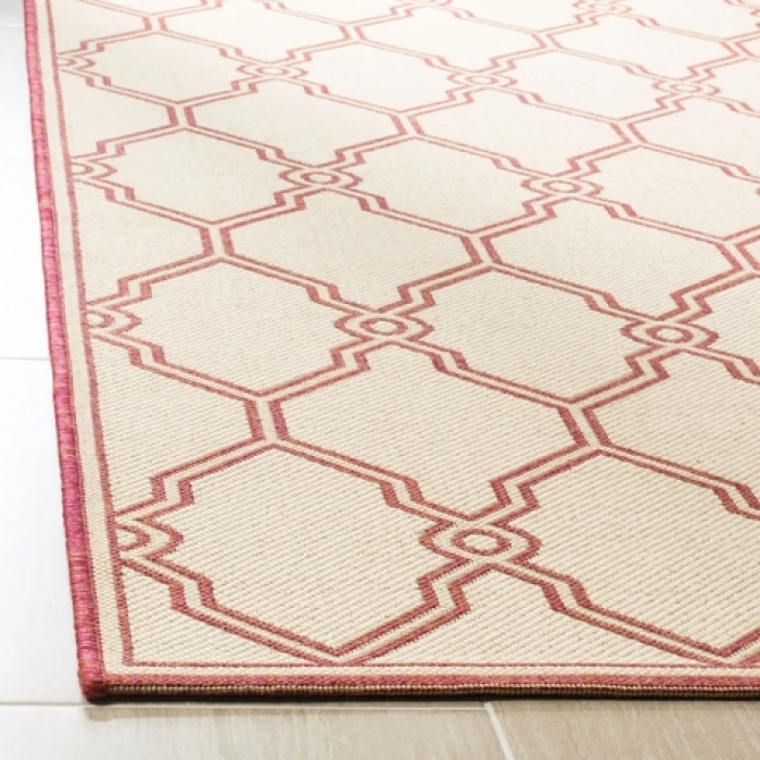 Safavieh Linden  Red / Creme LND124 2 ft. 2 in. X 8 ft. Runner Rug