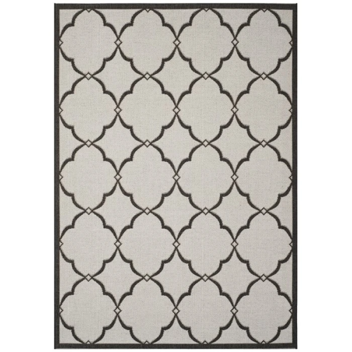 Safavieh Linden  Light Grey / Charcoal LND125 4 ft. X 6 ft. Rectangle Rug