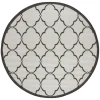 Safavieh Linden  Light Grey / Charcoal LND125 6 ft. 7 in. X 6 ft. 7 in. Round Rug