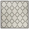 Safavieh Linden  Light Grey / Charcoal LND125 6 ft. 7 in. X 6 ft. 7 in. Square Rug
