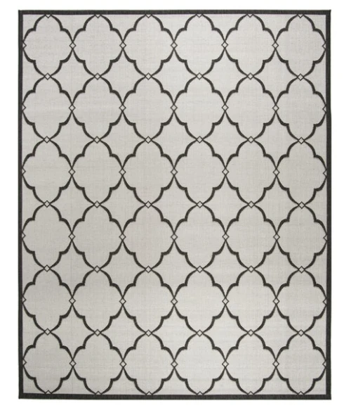 Safavieh Linden  Light Grey / Charcoal LND125 8 ft. X 10 ft. Rectangle Rug