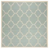 Safavieh Linden  Aqua / Cream LND125 6 ft. 7 in. X 6 ft. 7 in. Square Rug