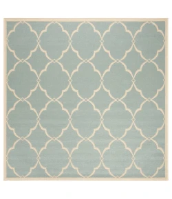 Safavieh Linden  Aqua / Cream LND125 6 ft. 7 in. X 6 ft. 7 in. Square Rug