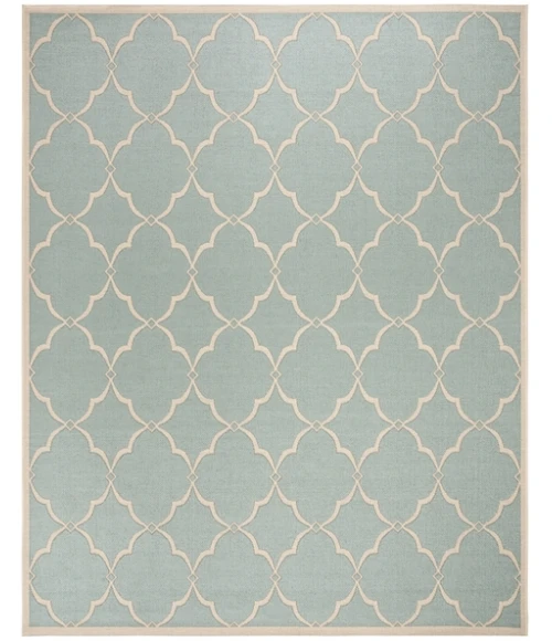 Safavieh Linden  Aqua / Cream LND125 9 ft. X 12 ft. Rectangle Rug