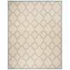 Safavieh Linden  Cream / Aqua LND125 9 ft. X 12 ft. Rectangle Rug