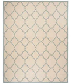 Safavieh Linden  Cream / Aqua LND125 9 ft. X 12 ft. Rectangle Rug