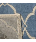 Safavieh Linden  Blue / Creme LND125 6 ft. 7 in. X 6 ft. 7 in. Square Rug