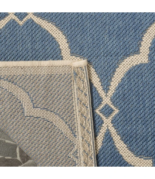 Safavieh Linden  Blue / Creme LND125 6 ft. 7 in. X 6 ft. 7 in. Square Rug