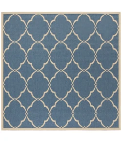 Safavieh Linden  Blue / Creme LND125 6 ft. 7 in. X 6 ft. 7 in. Square Rug