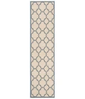 Safavieh Linden  Cream / Blue LND125 2 ft. 2 in. X 8 ft. Runner Rug
