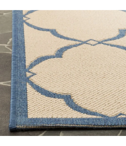 Safavieh Linden  Cream / Blue LND125 8 ft. X 10 ft. Rectangle Rug
