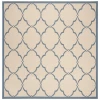 Safavieh Linden  Cream / Blue LND125 6 ft. 7 in. X 6 ft. 7 in. Square Rug