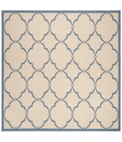 Safavieh Linden  Cream / Blue LND125 6 ft. 7 in. X 6 ft. 7 in. Square Rug