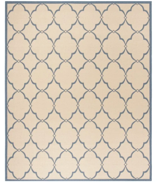 Safavieh Linden  Cream / Blue LND125 8 ft. X 10 ft. Rectangle Rug