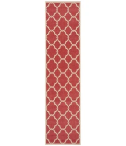 Safavieh Linden  Red / Creme LND125 2 ft. 2 in. X 8 ft. Runner Rug