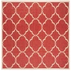 Safavieh Linden  Red / Creme LND125 6 ft. 7 in. X 6 ft. 7 in. Square Rug