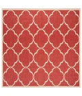 Safavieh Linden  Red / Creme LND125 6 ft. 7 in. X 6 ft. 7 in. Square Rug