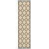Safavieh Linden  Creme / Brown LND125 2 ft. 2 in. X 8 ft. Runner Rug