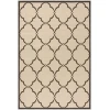 Safavieh Linden  Creme / Brown LND125 5 ft. 3 in. X 7 ft. 6 in. Rectangle Rug